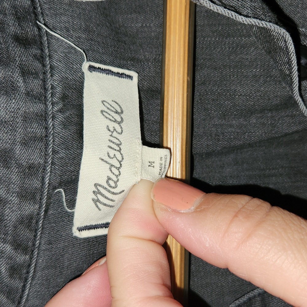 Madewell Black Denim Top - Picture 5 of 11